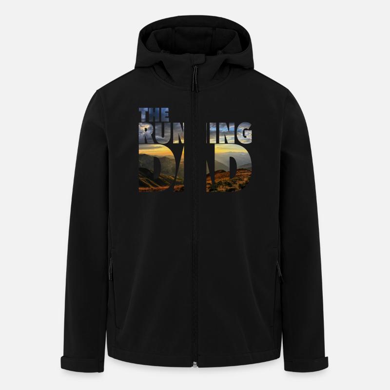 The Running Dad - Recycelte Männer Softshell-Jacke von Stanley/Stella - Schwarz