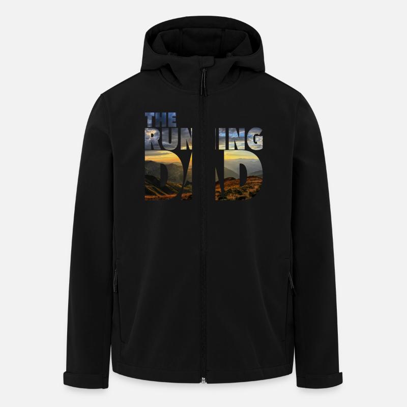 The Running Dad - Recycelte Männer Softshell-Jacke von Stanley/Stella - Schwarz