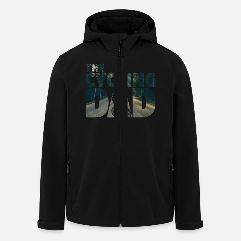 The Cycling Dad - Recycelte Männer Softshell-Jacke von Stanley/Stella - Schwarz