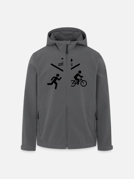 Triathlon Silhouette Logo - Recycelte Männer Softshell-Jacke von Stanley/Stella - Schwarz