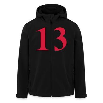 13 - Recycelte Männer Softshell-Jacke von Stanley/Stella - Schwarz - Vorne - AI Model Male 185 light (185cm)