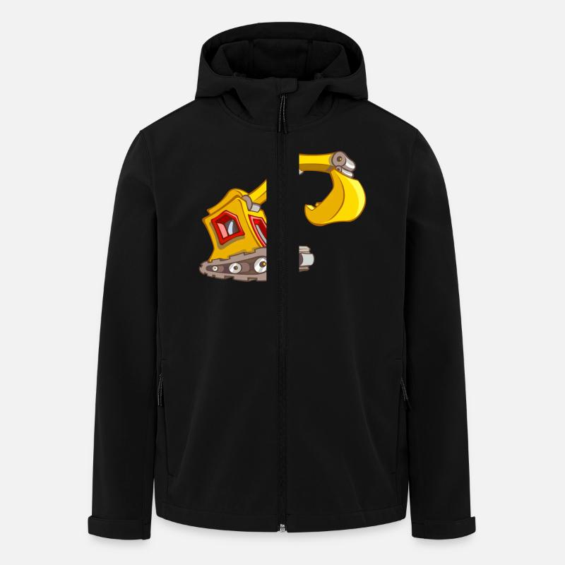 backhoe loader - Men’s Recycled Softshell Jacket by Stanley/Stella - black