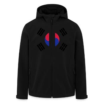 Korean Flag - Recycelte Männer Softshell-Jacke von Stanley/Stella - Schwarz - Vorne - AI Model Male 185 light (185cm)