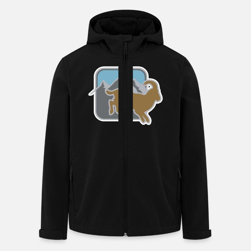 Steinbock - Symbol - Recycelte Männer Softshell-Jacke von Stanley/Stella - Schwarz