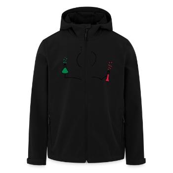 chemistry school - Men’s Recycled Softshell Jacket by Stanley/Stella - black - Front - AI Model Male 185 light (185cm)