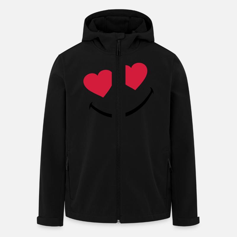 smileface_5 - Men’s Recycled Softshell Jacket by Stanley/Stella - black