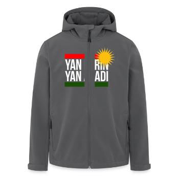 yan mirin yan azadi - Recycelte Männer Softshell-Jacke von Stanley/Stella - Schwarz - Vorne - AI Model Male 185 light (185cm)