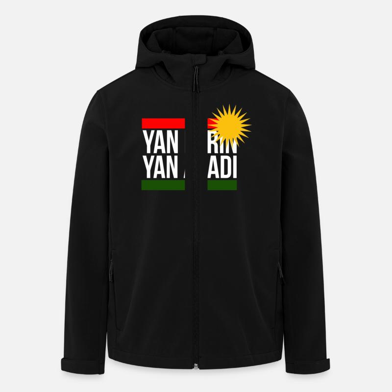 yan mirin yan azadi - Recycelte Männer Softshell-Jacke von Stanley/Stella - Schwarz