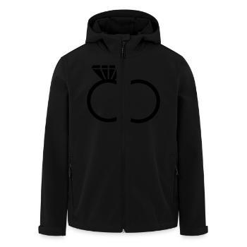 eheringe_f1 - Men’s Recycled Softshell Jacket by Stanley/Stella - black - Front - AI Model Male 185 light (185cm)