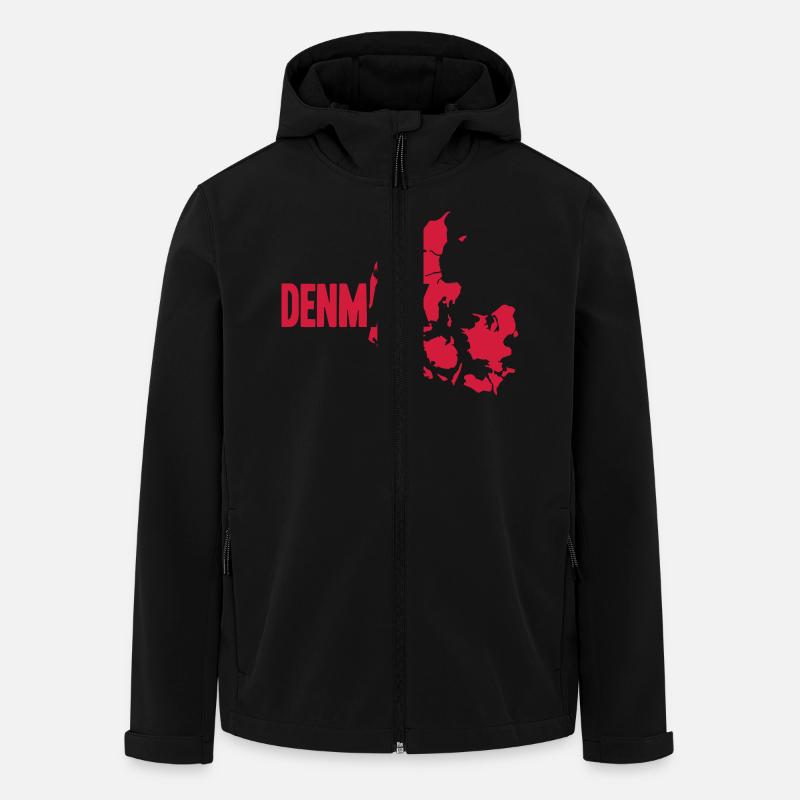 Denmark Danmark - Recycelte Männer Softshell-Jacke von Stanley/Stella - Schwarz