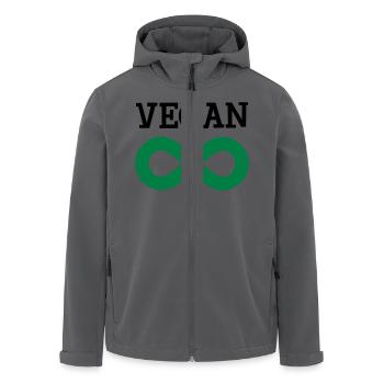 Vegan (Infinity Symbol) - Veste softshell homme en polyester recyclé Stanley/Stella - noir - Devant - AI Model Male 185 light (185cm)