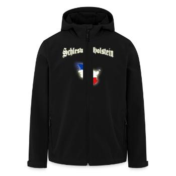 Schleswig-Holstein - Recycelte Männer Softshell-Jacke von Stanley/Stella - Schwarz - Vorne - AI Model Male 185 light (185cm)