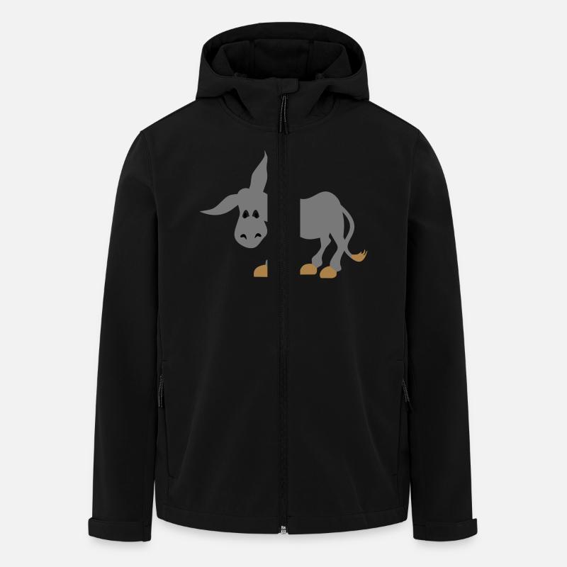 esel - Recycelte Männer Softshell-Jacke von Stanley/Stella - Schwarz