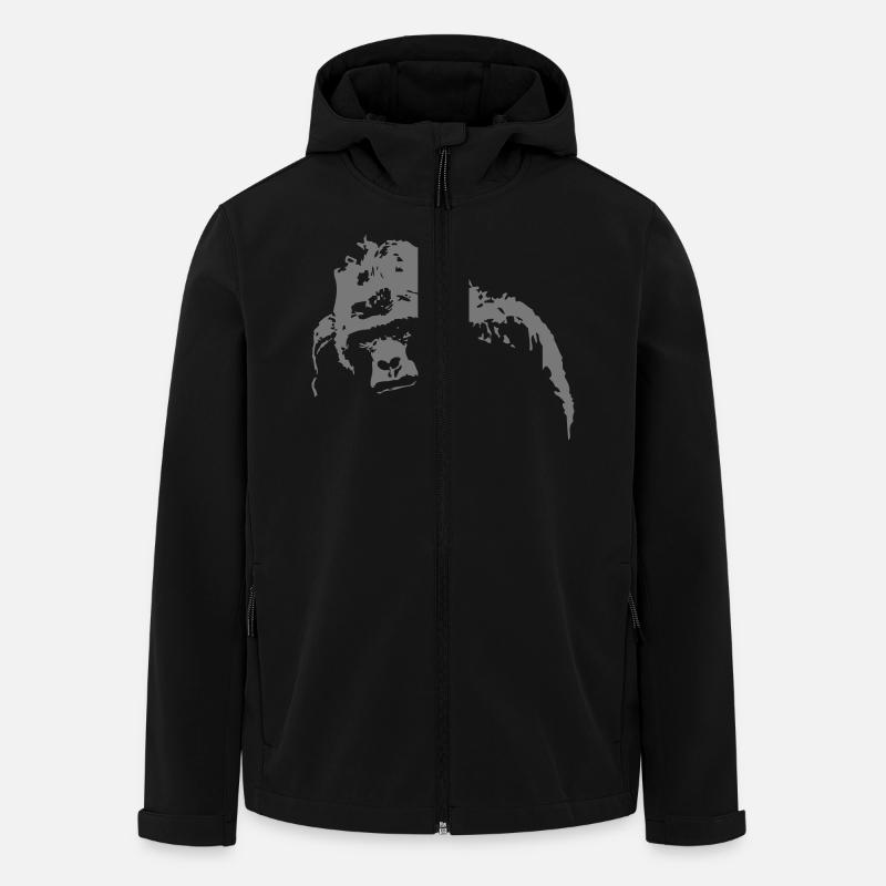 gorilla - Veste softshell homme en polyester recyclé Stanley/Stella - noir