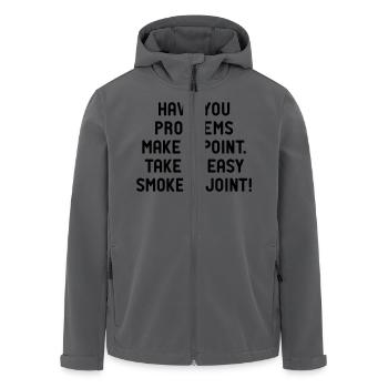 problem easy high joint marihuana kiffen weed - Recycelte Männer Softshell-Jacke von Stanley/Stella - Schwarz - Vorne - AI Model Male 185 light (185cm)