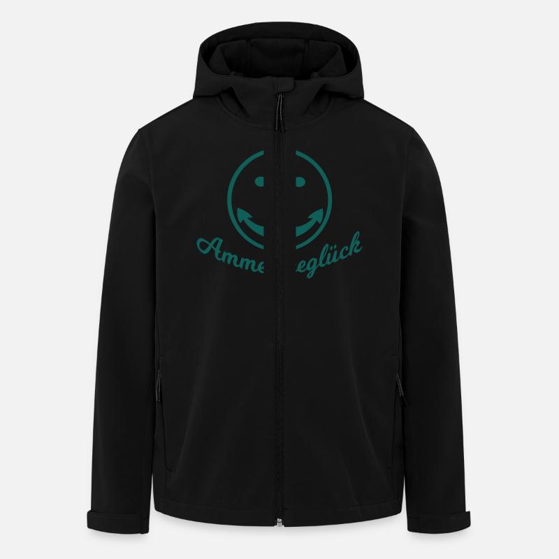 Ammerseeglück LogoAnker - Recycelte Männer Softshell-Jacke von Stanley/Stella - Schwarz