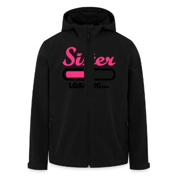 Sister - Men’s Recycled Softshell Jacket by Stanley/Stella - black - Front - AI Model Male 185 light (185cm)