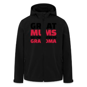 Oma - Recycelte Männer Softshell-Jacke von Stanley/Stella - Schwarz - Vorne - AI Model Male 185 light (185cm)