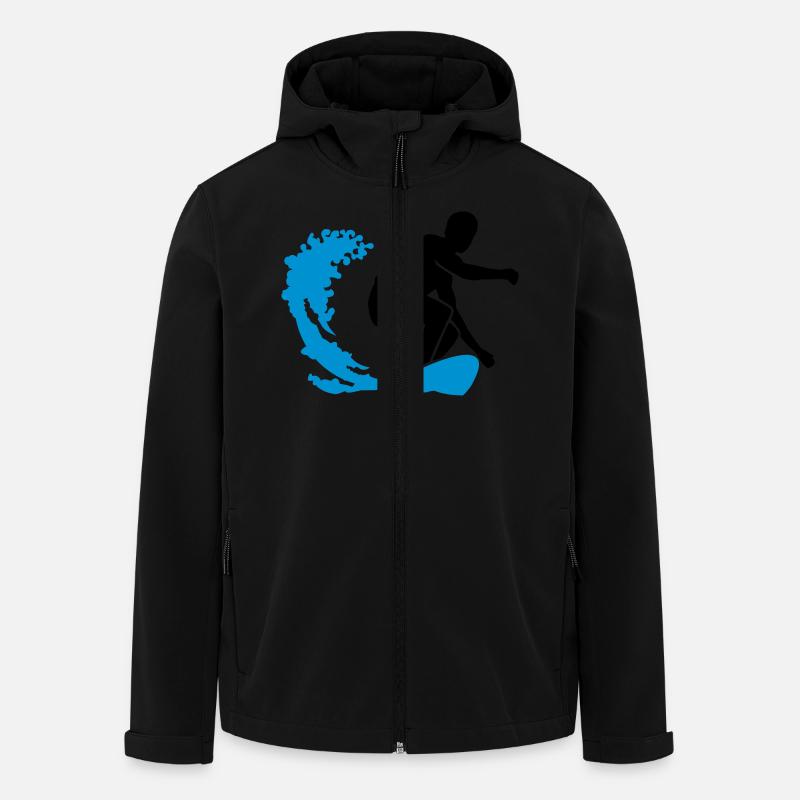 Surf - Veste softshell homme en polyester recyclé Stanley/Stella - noir