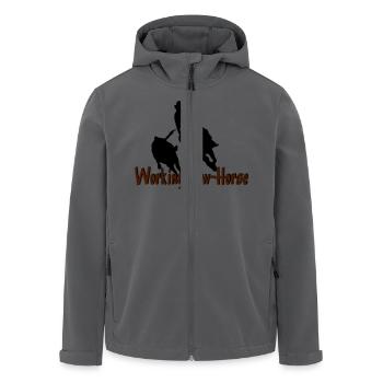 workingcowhorse - Recycelte Männer Softshell-Jacke von Stanley/Stella - Schwarz - Vorne - AI Model Male 185 light (185cm)