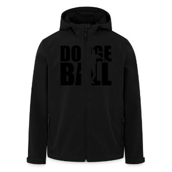 Dodgeball - Men’s Recycled Softshell Jacket by Stanley/Stella - black - Front - AI Model Male 185 light (185cm)