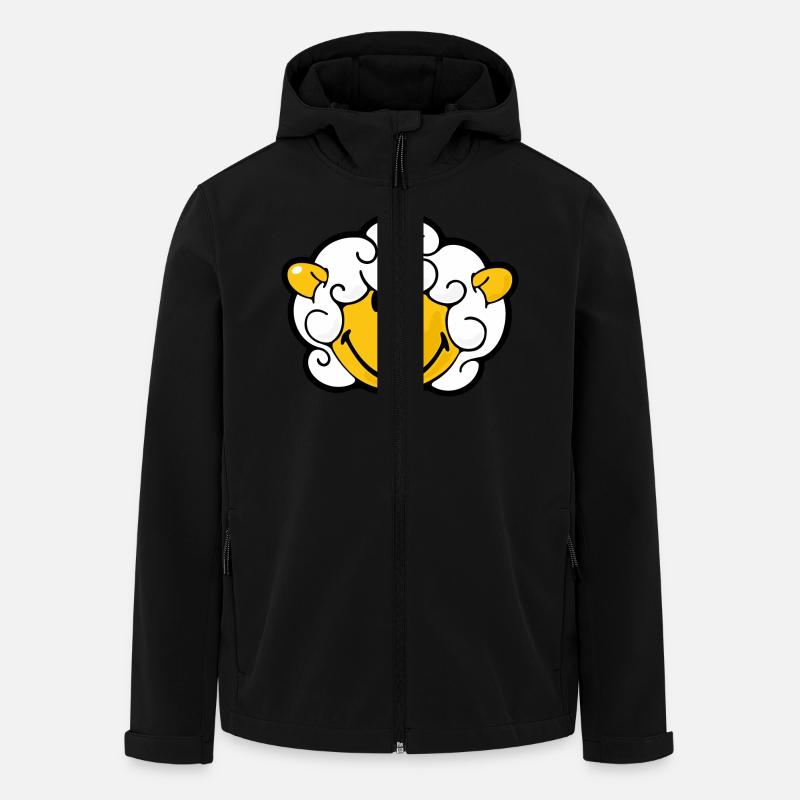 Smiley Sheep - Recycelte Männer Softshell-Jacke von Stanley/Stella - Schwarz
