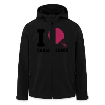 tennis de table - Veste softshell homme en polyester recyclé Stanley/Stella - noir - Devant - AI Model Male 185 light (185cm)