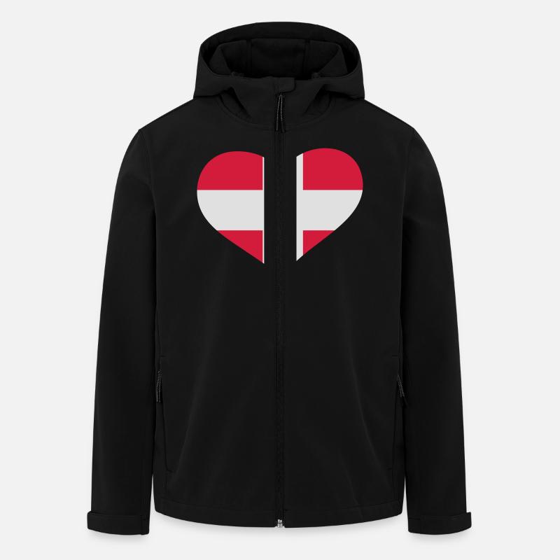 Dänemark Herz; Heart Denmark - Veste softshell homme en polyester recyclé Stanley/Stella - noir