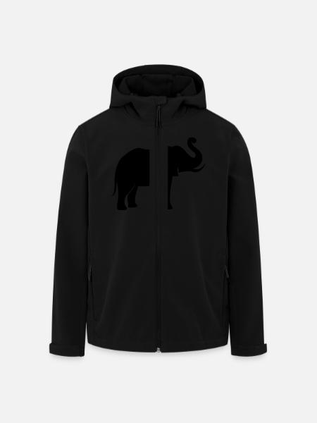 elefant_002 - Men’s Recycled Softshell Jacket by Stanley/Stella - black