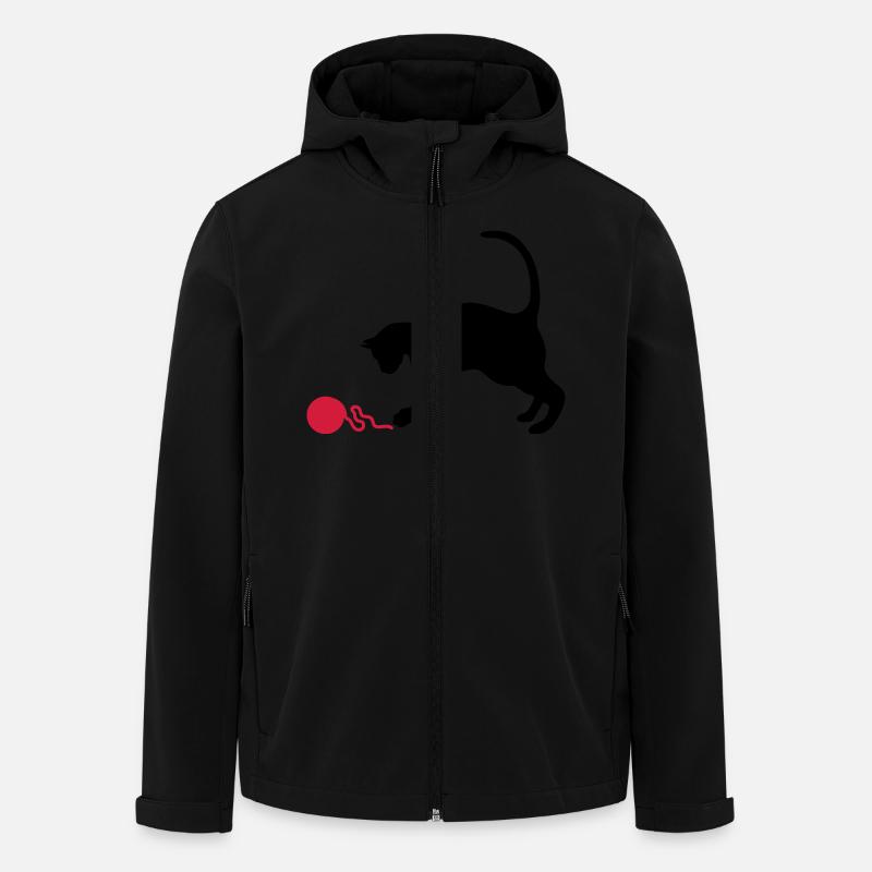 cat - Men’s Recycled Softshell Jacket by Stanley/Stella - black