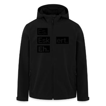 es. eskaliert. eh. - Recycelte Männer Softshell-Jacke von Stanley/Stella - Schwarz - Vorne - AI Model Male 185 light (185cm)
