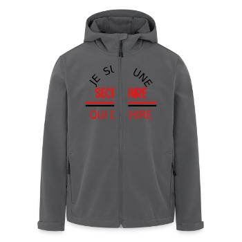 je suis une secrétaire qui déchire - Recycelte Männer Softshell-Jacke von Stanley/Stella - Schwarz - Vorne - AI Model Male 185 light (185cm)