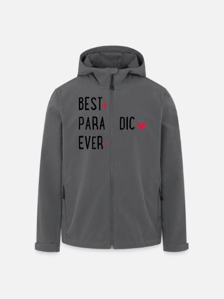 ambulancier - Veste softshell homme en polyester recyclé Stanley/Stella - noir