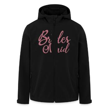 Brides Maid - Mariée Bachelorette Party Cadeau - Veste softshell homme en polyester recyclé Stanley/Stella - noir - Devant - AI Model Male 185 light (185cm)