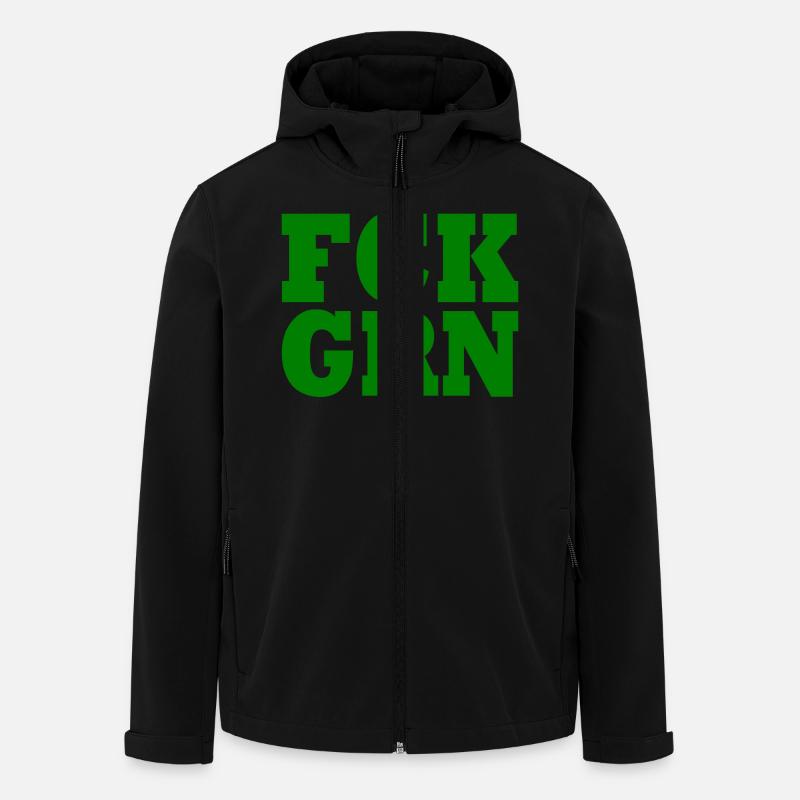 Fck grn - Men’s Recycled Softshell Jacket by Stanley/Stella - black