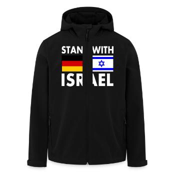 Israel - Recycelte Männer Softshell-Jacke von Stanley/Stella - Schwarz - Vorne - AI Model Male 185 light (185cm)