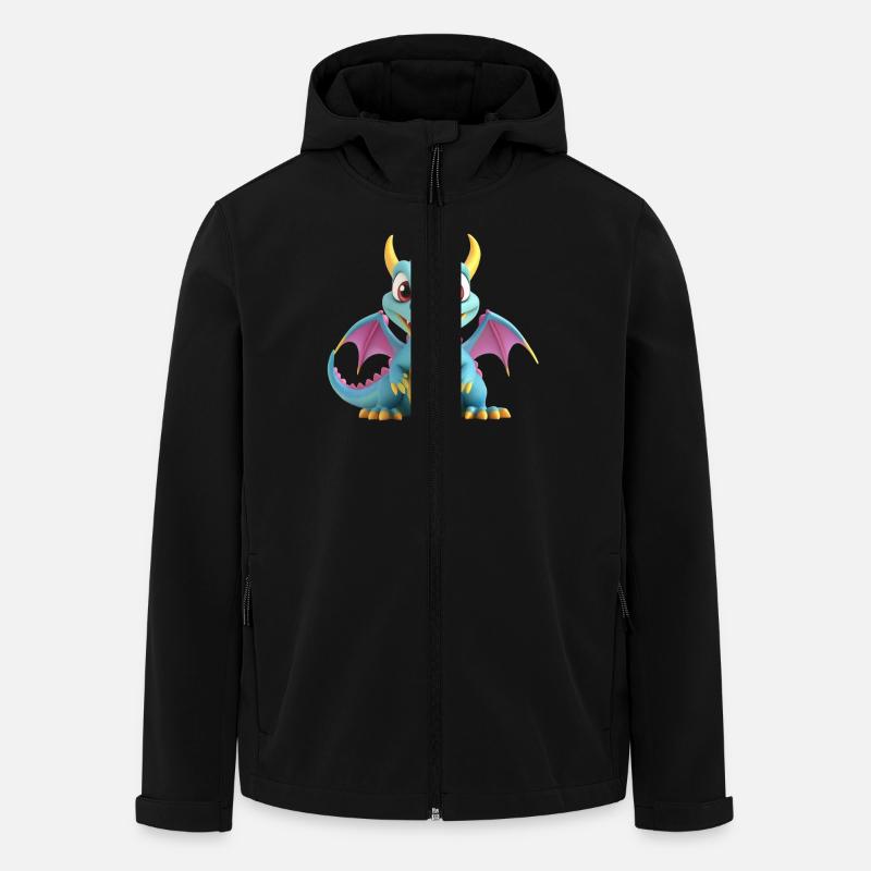 Drachen Monster - Recycelte Männer Softshell-Jacke von Stanley/Stella - Schwarz