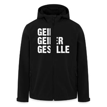 Geselle - Recycelte Männer Softshell-Jacke von Stanley/Stella - Schwarz - Vorne - AI Model Male 185 light (185cm)