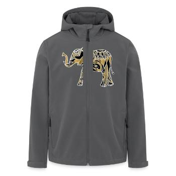 Elefant - Recycelte Männer Softshell-Jacke von Stanley/Stella - Schwarz - Vorne - AI Model Male 185 light (185cm)