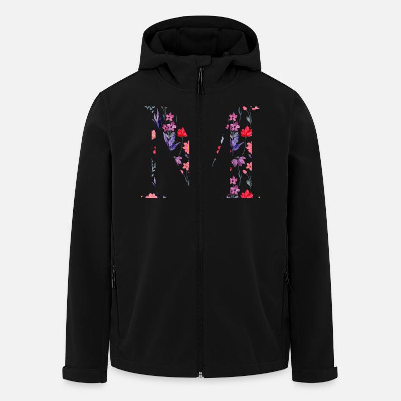 Personalisierter Blumenbuchstabe M - Geschenkidee - Recycelte Männer Softshell-Jacke von Stanley/Stella - Schwarz