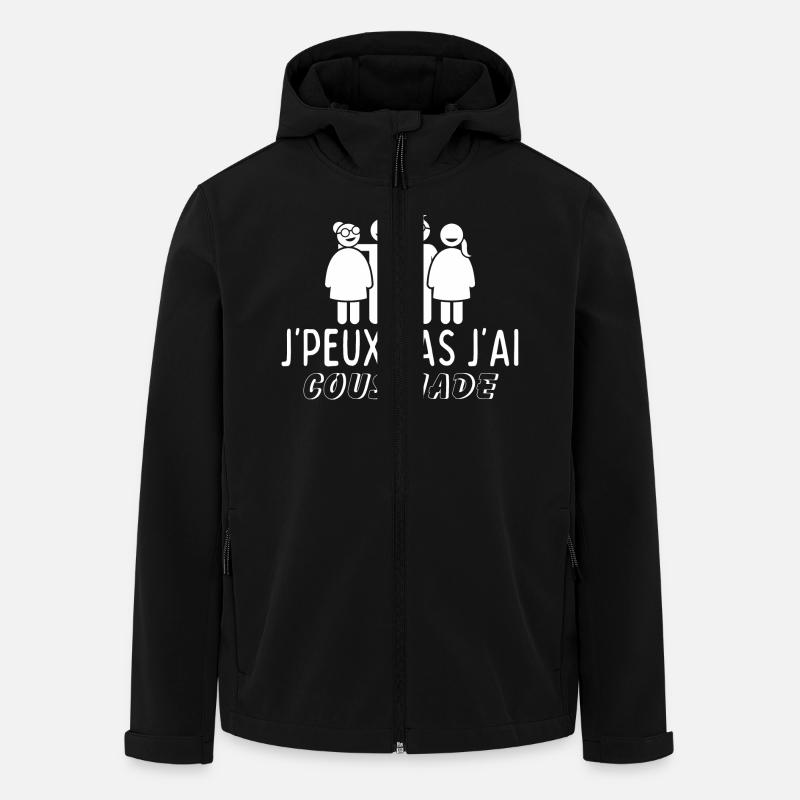 J'peux Pas J'ai Cousinade - Veste softshell homme en polyester recyclé Stanley/Stella - noir