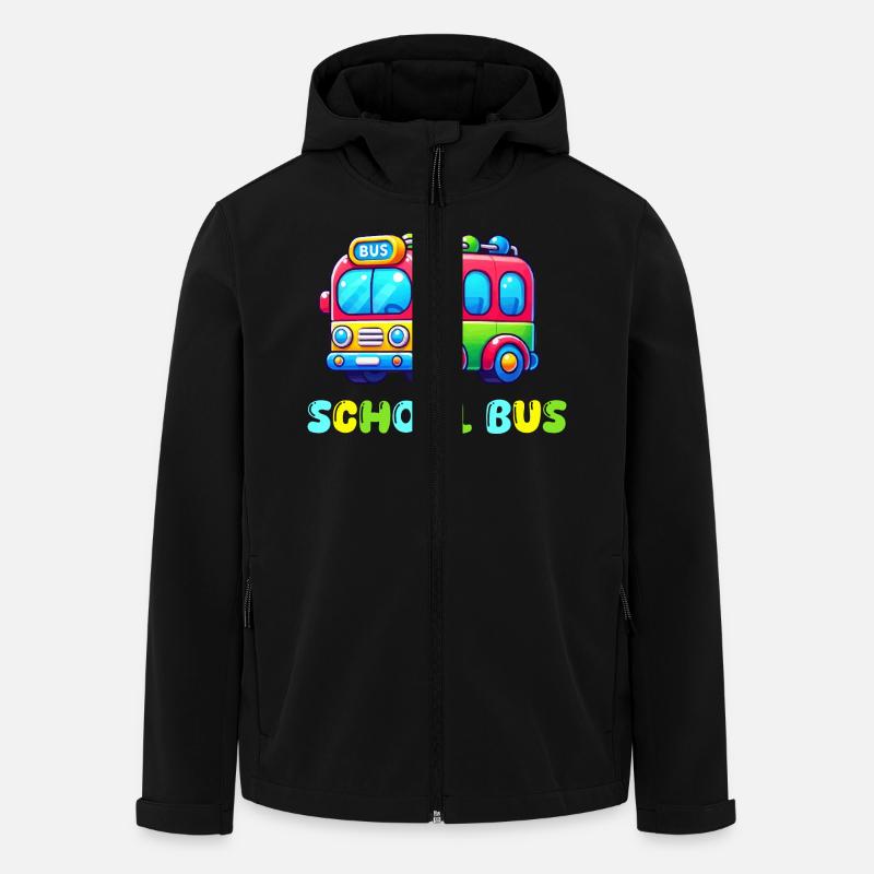 bus schule - Recycelte Männer Softshell-Jacke von Stanley/Stella - Schwarz