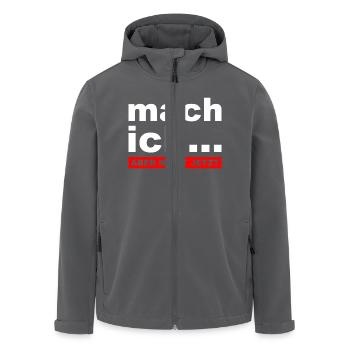 Mach ich... Aber nicht jetzt - Lustiger Spruch - Recycelte Männer Softshell-Jacke von Stanley/Stella - Schwarz - Vorne - AI Model Male 185 light (185cm)