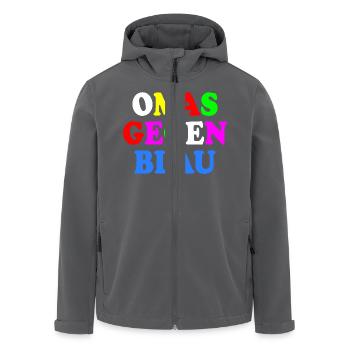 Omas gegen blau - Recycelte Männer Softshell-Jacke von Stanley/Stella - Schwarz - Vorne - AI Model Male 185 light (185cm)