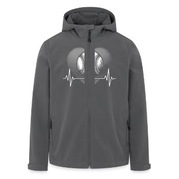 Herzschlag Baseballspieler - Recycelte Männer Softshell-Jacke von Stanley/Stella - Schwarz - Vorne - AI Model Male 185 light (185cm)