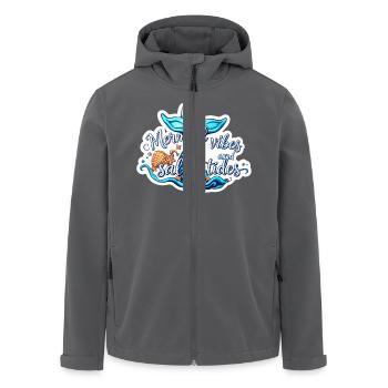 Mermaid Vibes Ocean Aesthetic Beach Lover Fantasy - Men’s Recycled Softshell Jacket by Stanley/Stella - black - Front - AI Model Male 185 light (185cm)