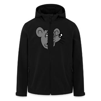 Souris épuisée triste désespérément fatiguée souffrance douce - Veste softshell homme en polyester recyclé Stanley/Stella - noir - Devant - AI Model Male 185 light (185cm)