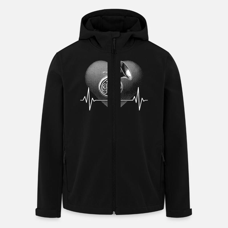 Herzschlag Tuba - Recycelte Männer Softshell-Jacke von Stanley/Stella - Schwarz