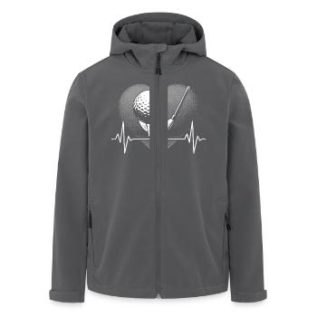 Herzschlag Golf - Recycelte Männer Softshell-Jacke von Stanley/Stella - Anthrazit - Vorne - AI Model Male 185 light (185cm)