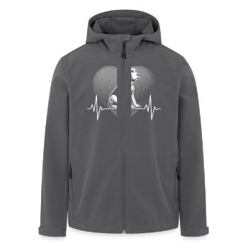 Herzschlag Beagle - Recycelte Männer Softshell-Jacke von Stanley/Stella - Schwarz - Vorne - AI Model Male 185 light (185cm)